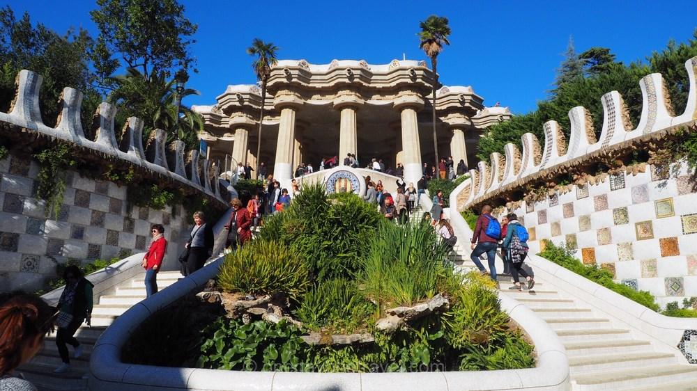 Parc Guell Barcelone escalier